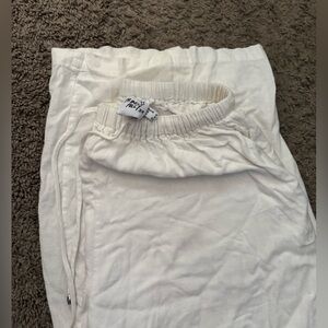 PRINCESS POLLY White Linen Pants